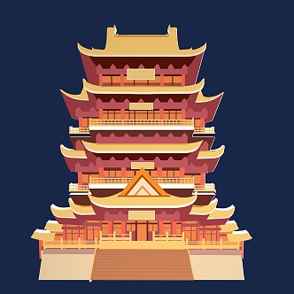 Architecture New Architecture National Tide Architecture Ancient Architecture Drum Tower Temple of Heaven Pagoda Zen Temple Buildings Temple 7 3d model