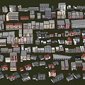 Various Detailed House Models Featuring Colorful Exteriors And Different Roof Styles