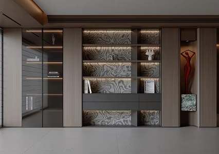 Modern Italian Bookcase 3d model