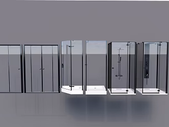 Modern shower room 3d model