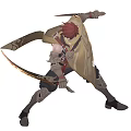 Modern game character solitary hunting 3d model