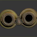 Antique Binoculars As Commercial Equipment Featuring Vintage Brass Design And Retro Look
