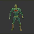 Superman Action Figure In Blue Costume With Red Emblem And Red Boots