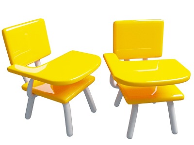 Cartoon Style Chair Cartoon Style Chair Kindergarten Chair 3d model