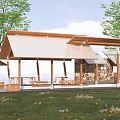 Modern Mingju Station 3d model