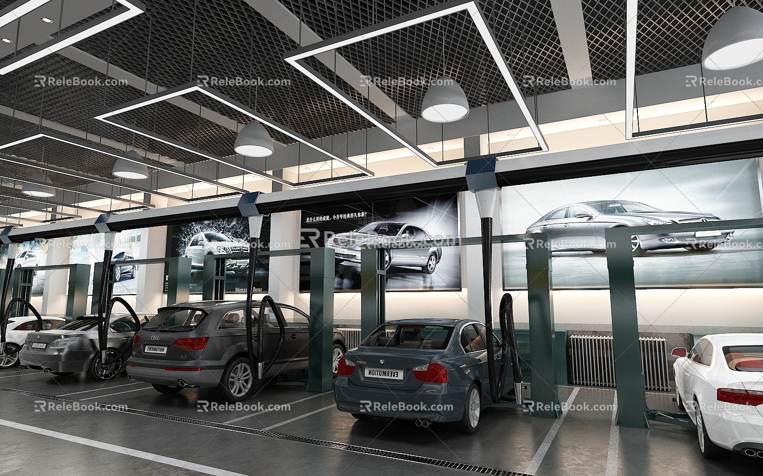 Modern parking garage 3d model