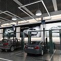 Modern parking garage 3d model