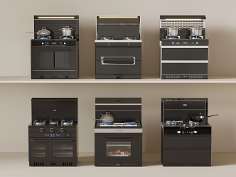 Modern Kitchen Appliances Integrated Stove 3d model