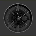 Sci Fi Mechanical Game and Movie Character with Circular Top Antenna and Robotic Legs Design