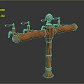 Copper Colored Commercial Kitchen Equipment With Multiple Faucets Stand Structure And Metal Construction