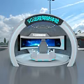 5G Remote Driving Experience Commercial Equipment With Smart Technology Display And Simulator 3d model