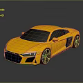 Aerodynamic Yellow Sports Car With Sleek Design Black Wheels And Reflective Finish