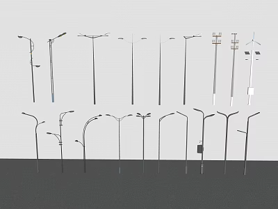 Outdoor Lights With Various Designs And Styles For Street And Garden Use 3d model