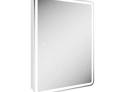 Modern Bathroom Vanity With Illuminated LED Mirror And Sleek Design 3d model