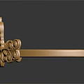 Elegant Gold Bracelet With Ornate Curved Patterns And Floral Motifs For Daily Use
