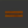 Wooden Park Bench With Polished Slats And Metal Brackets Showing Dark Surface Reflection