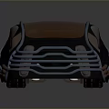 Futuristic Concept Car With Sleek Dark Colored Body Transparent Roof And Illuminated Accents