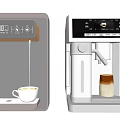 Modern Kitchen Coffee Makers With Digital Display And Automatic Espresso Making Function 3d model