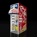 Vertical Multi tiered Retail Display Shelf With Open Shelves For Product Merchandise Showcase