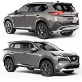 Nissan Gray SUV Exterior Design Featuring Front Rear Views And Alloy Wheels