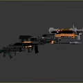 Modern Weapons Collection Featuring Assault Rifles Rocket Launchers and Colorful Designs