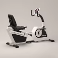 Recumbent Exercise Bike With White Black Design Digital Console And Ergonomic Seat