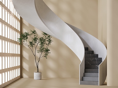 Rotating Staircase Potted Plant 3d model