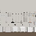 Mop Pool Balcony Mop Pool Towel Rack Mop Pool Mop 3d model
