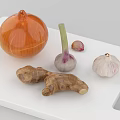 Modern Garlic Onion Chopping Board 3d model