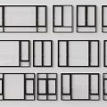 Various Modern Window Frame Designs For Home Interior And Exterior Use 3d model