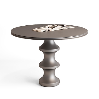 Cream Style Dining Table Round Dining Table Metal Dining Table Vintage Dining Table Negotiation Table 3d model