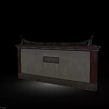 Ancient Traditional Wall Structure With Classic Roof Tiles And Stone Base Design