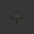 Futuristic Fighter Jet 3D Model With Twin Rotors And Camouflage Design