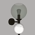 Simple round wall lamp 3d model