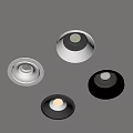 Modern Recessed Downlights With White Black And Silver Finishes For Ceiling Lighting