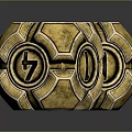 Golden Metal Dice With Intricate Geometric Patterns And Number Markings For Home Decor