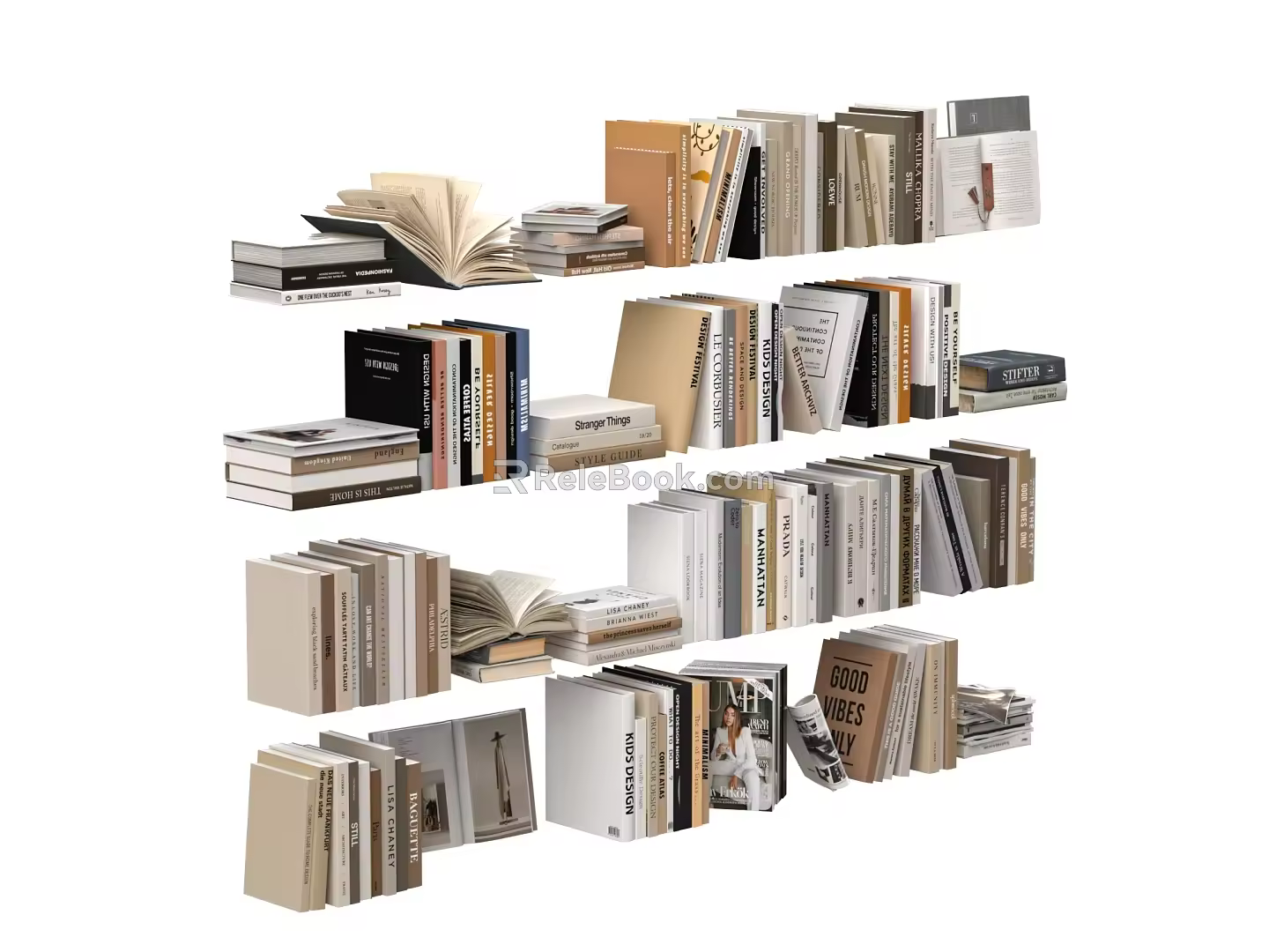 Modern Books 3d model