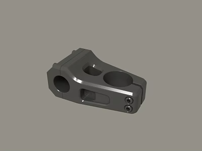 Mechanical Metal Component 3D Model with Holes and Screws for Industrial Applications 3d model