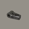 Mechanical Metal Component 3D Model with Holes and Screws for Industrial Applications