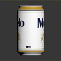 Modelo Imperial Lager Expended Beer Can With White Label Lion Crest And Golden Top Design