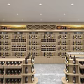 Tobacco and Liquor Store Interior with Shelves Display Cabinets and Central Counters