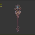 Scepter Ancient Scepter Cane Ancient Scepter Magic Scepter Metal Scepter Classical Scepter Magic Scepter 3d model