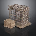 Handwoven Bamboo Cage And Straw Box Practical Household Storage Supplies For Home Organization