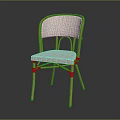 Stylish Leisure Chair With Light Wooden Frame And Woven Seat Back Design