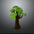 Realistic 3D Tree Model With Green Lush Leaves And Brown Trunk Design 3d model