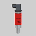 Industrial Pressure Sensor Device With Red Label And Stainless Steel Body