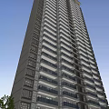 Modern High Rise Residential Building Exterior Design With Glass Windows And Balconies