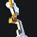 DOBOT White And Yellow Industrial Robotic Arm For Automation Applications 3d model