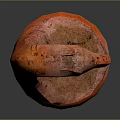 Red Horse Head Sculpture Unique Curved Design With Round Base Artistic Carving