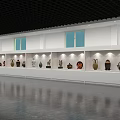 White Display Shelves with Multiple Compartments and Windows in Modern Interior Design Showcasing Decorative Vases